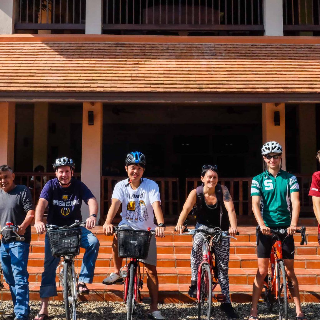 ERI's Chiang Mai staff bicycle to work at the Mitharsuu Center for Leadership and Justice.