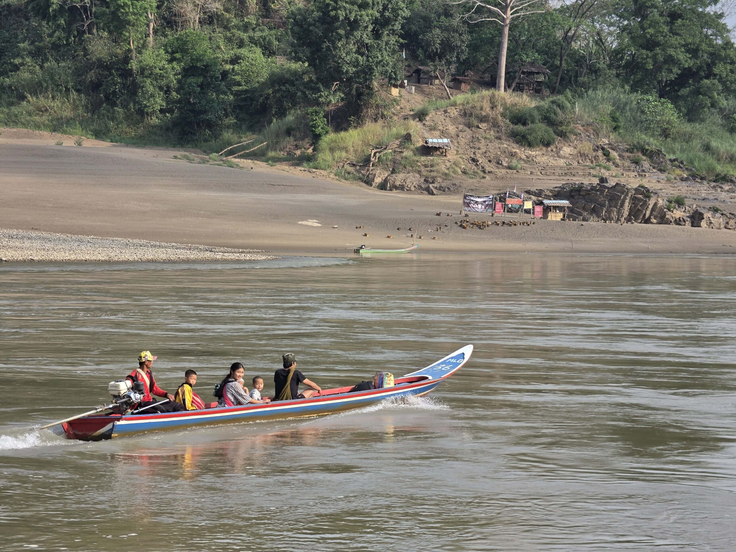 Family in a boat