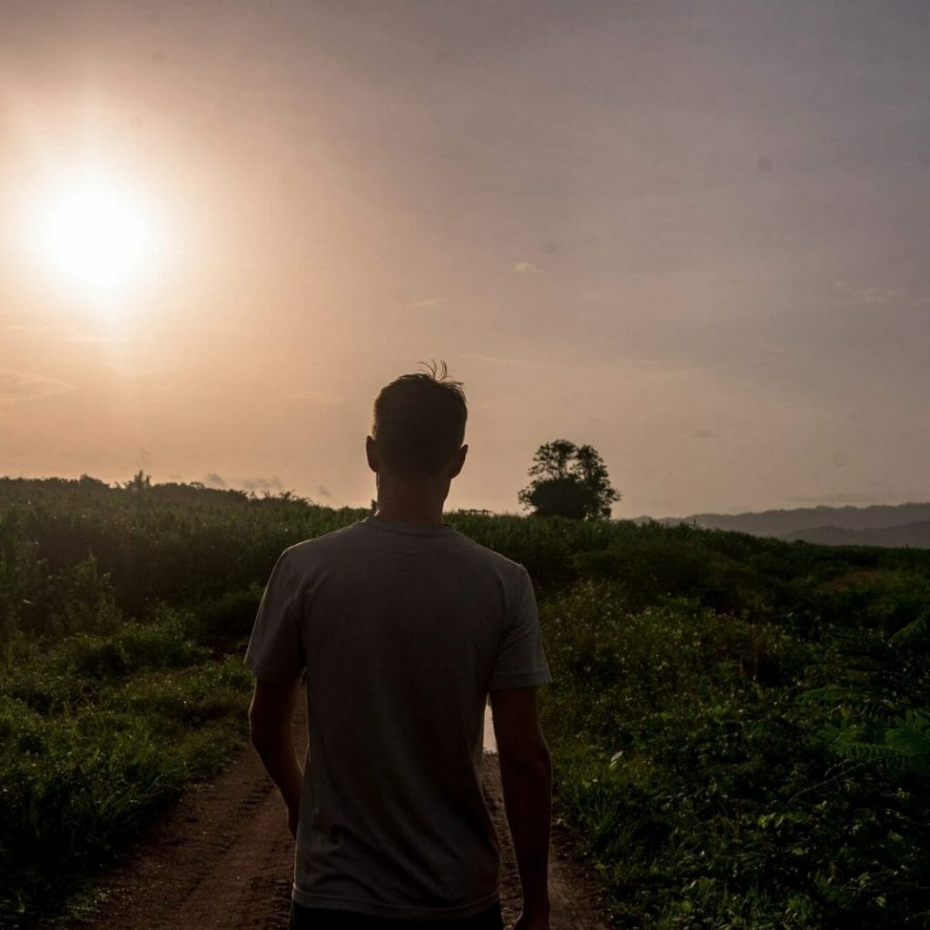 Earth Rights School Teacher Brendon Thomas on a field trip with students to Ban Haeng in northern Thailand.