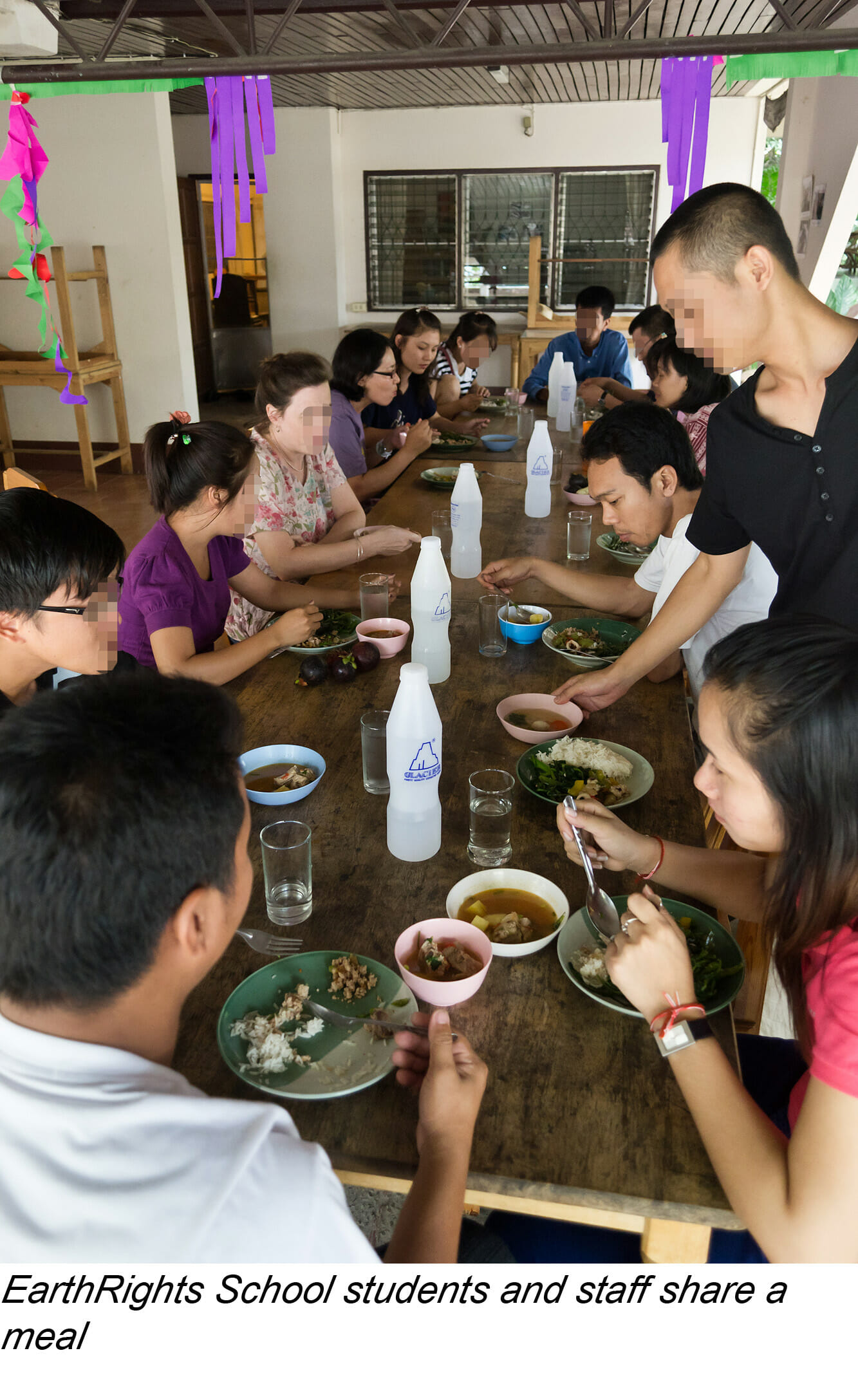 ERSM students share a meal