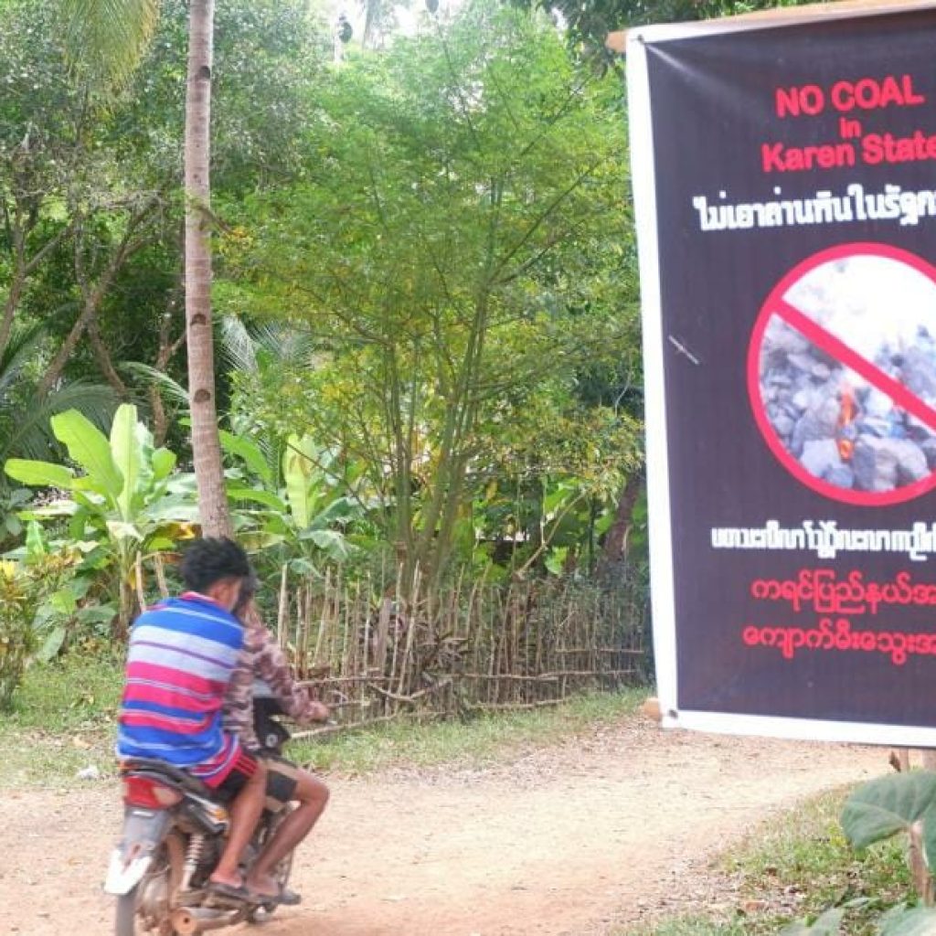Hpa-An locals are objecting against the construction of coal-fired power plant project in Thone Eain village. Su Phyo Win/The Myanmar Times