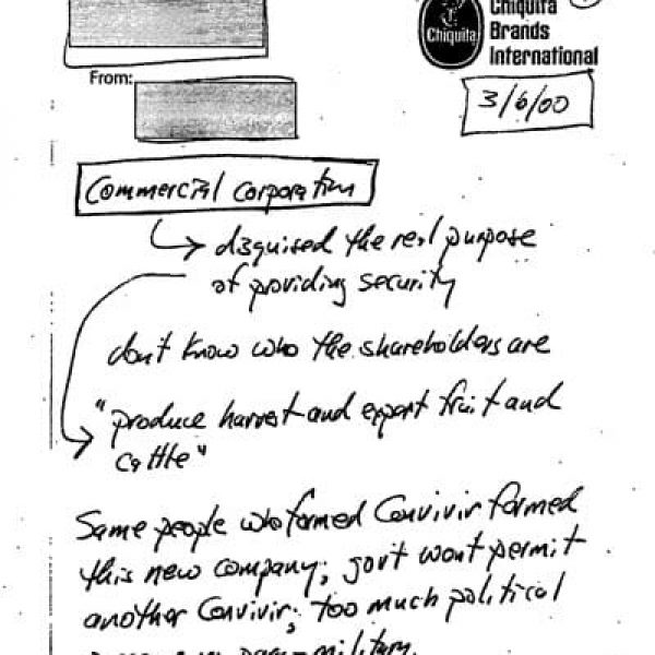 NSA Reveals Details of Chiquita’s Paramilitary Security Payments in Colombia