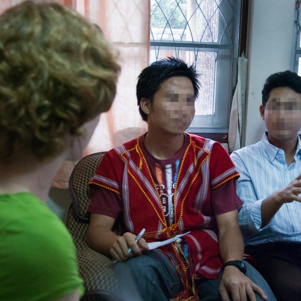 Meeting students at the EarthRights School Burma