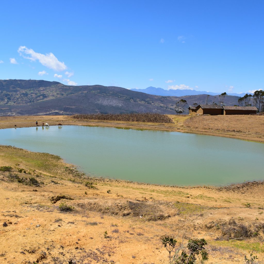 A lagoon near Celendín. Not only do lagoons serve as a vital water source to the predominantly agricultural communities,  they also hold significant spiritual value to their communities.