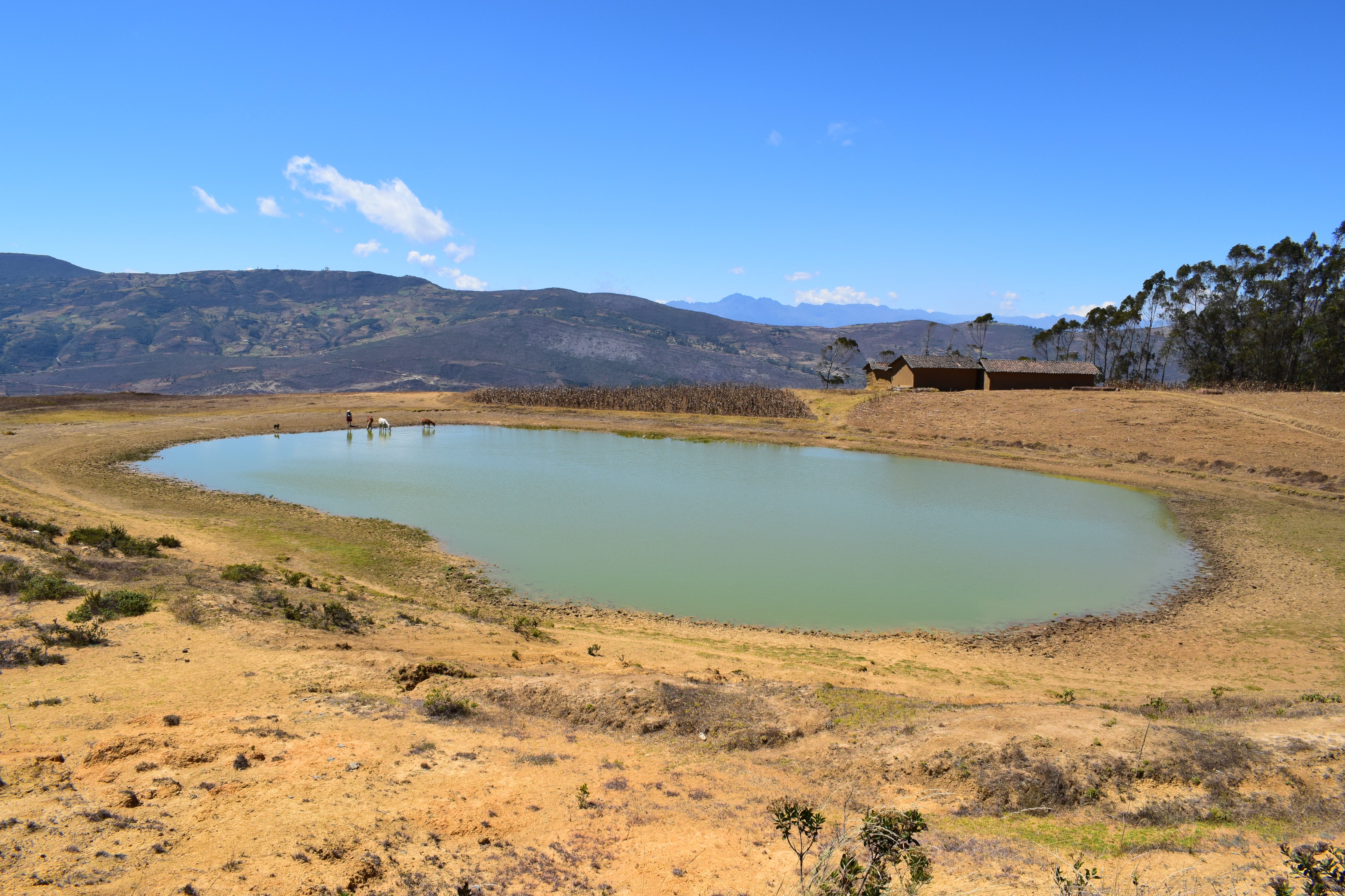 A lagoon near Celendín. Not only do lagoons serve as a vital water source to the predominantly agricultural communities,  they also hold significant spiritual value to their communities. 