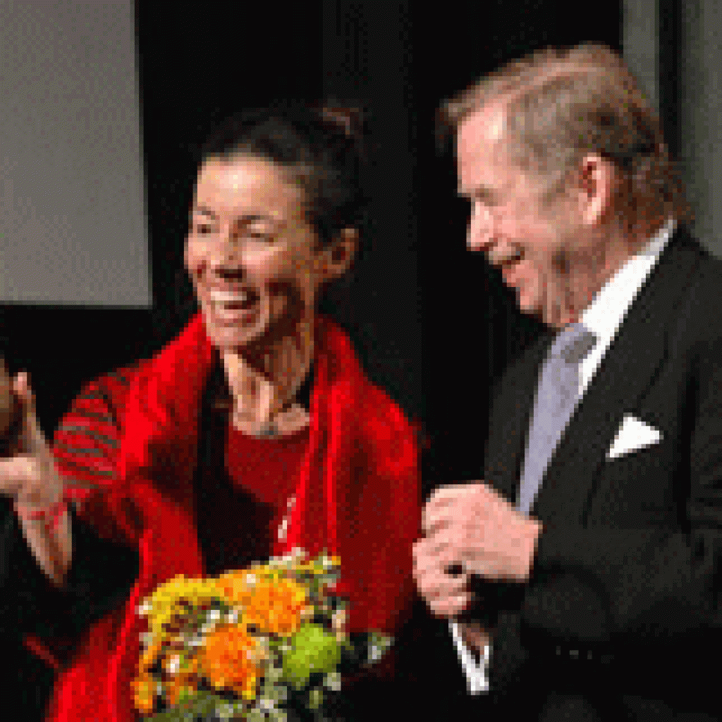 Milena Kaneva and Vaclav Havel