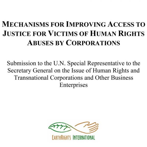 EarthRights International Examines EO 13303